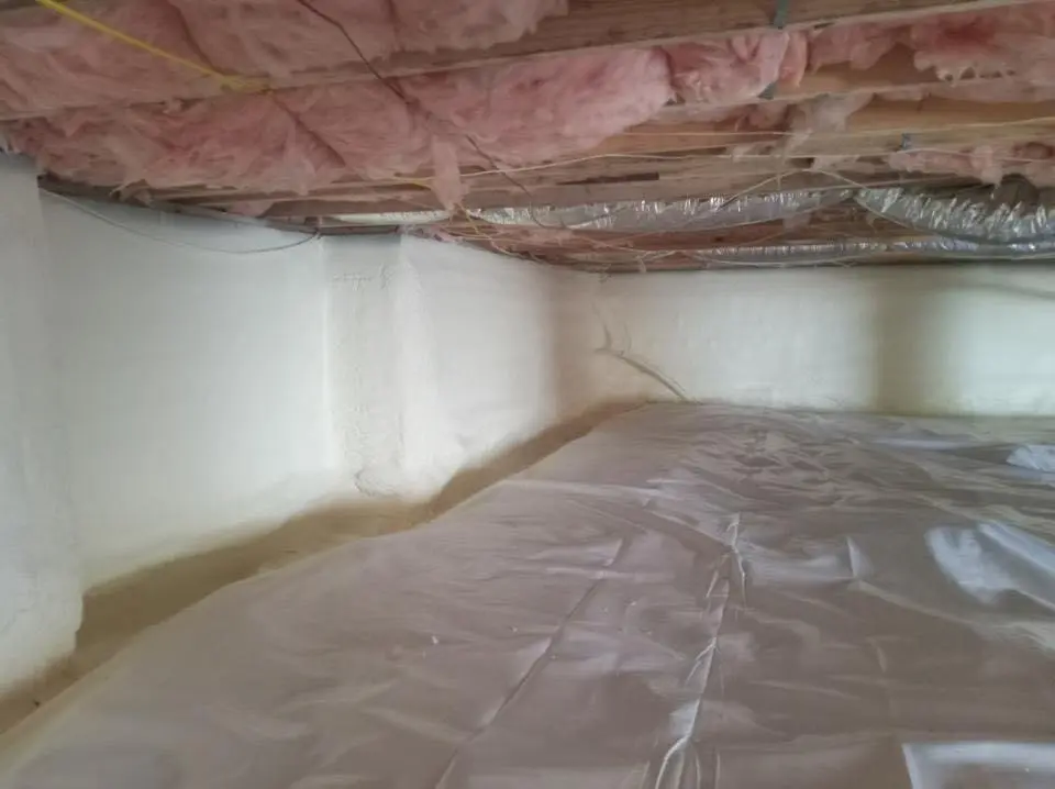 Crawl space encapsulation with closed-cell spray foam for Attic Insulation in Thompson's Station