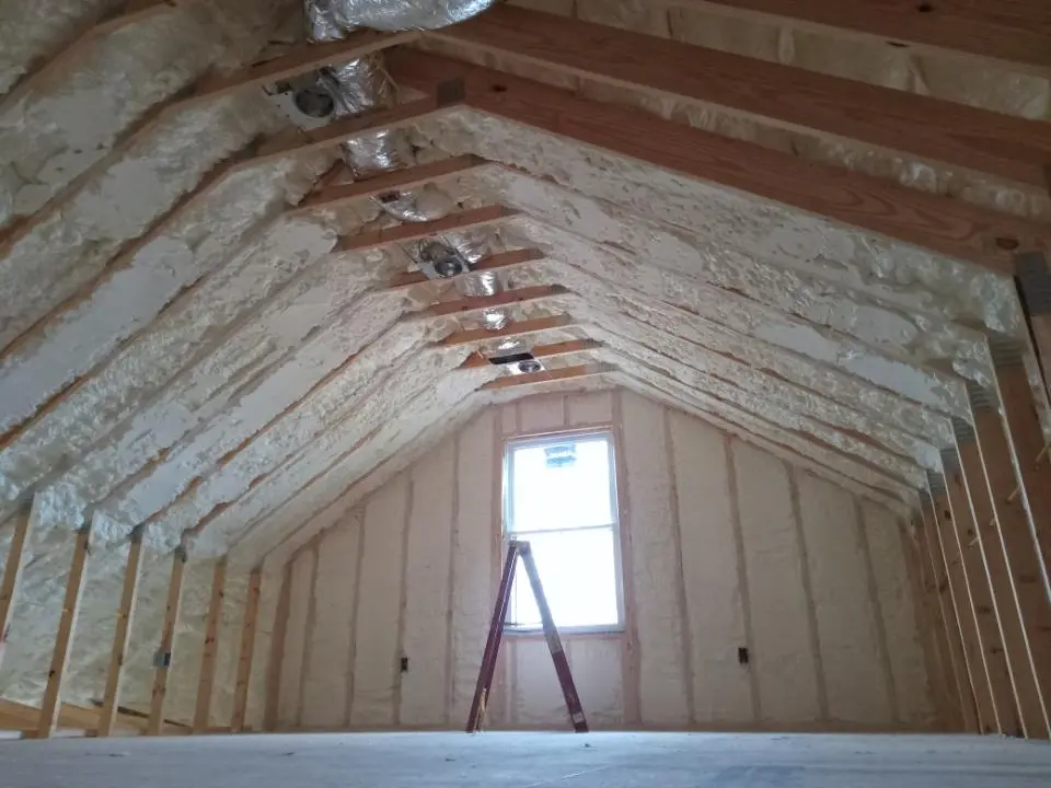 Spray foam roofing application for Crawl Space Insulation project in Thompson's Station